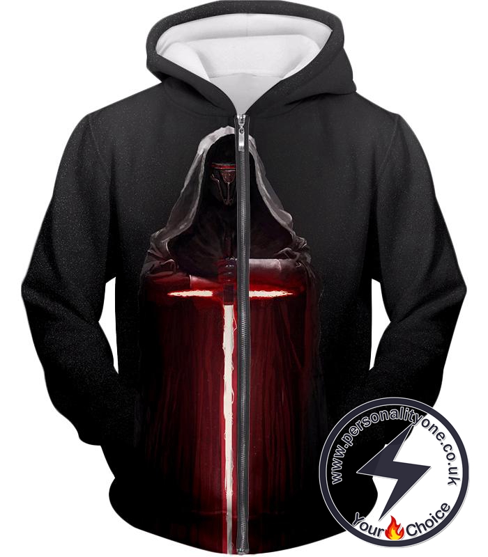 Star Wars Extremely Powerful Sith Lord Kylo Jen Cool Black Zip Up Hoodie